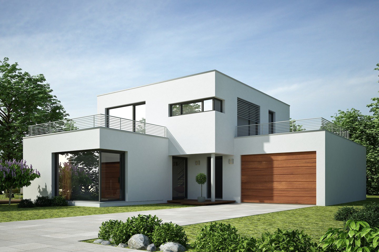 moderne villa mit garage 2