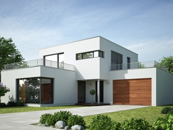 moderne villa mit garage 2